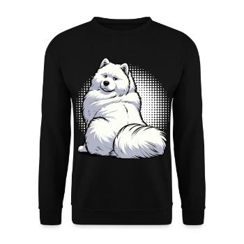Samoyèdes Propriétaires de Samoyèdes Amants Samoyèdes - Sweat-shirt Unisexe - noir - Devant - Alina (178cm) & Michal (187cm)