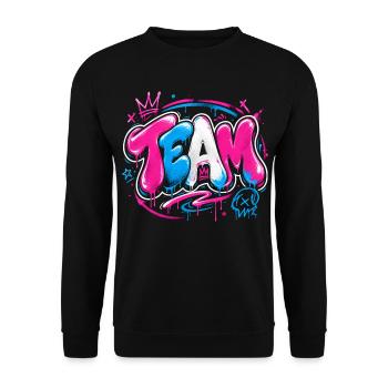 Team - Unisex Sweatshirt - black - Front - Alina (178cm) & Michal (187cm)