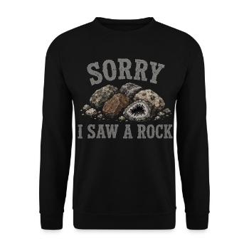Geologie Fan Steine Felsen Sammeln - Unisex Pullover - Schwarz - Vorne - Alina (178cm) & Michal (187cm)