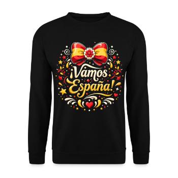Vamos España Festif - Sweat-shirt Unisexe - noir - Devant - Alina (178cm) & Michal (187cm)