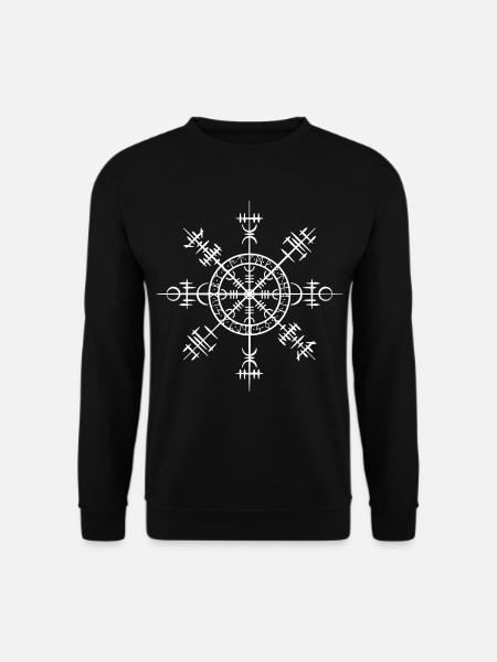 Wikinger-Glückskreis (Weiß) - Unisex Pullover - Schwarz