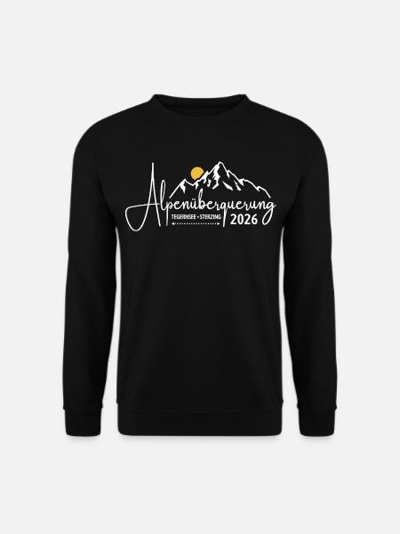 Alpenüberquerung 2026 Tegernsee Sterzing Wandern - Unisex Pullover - Schwarz