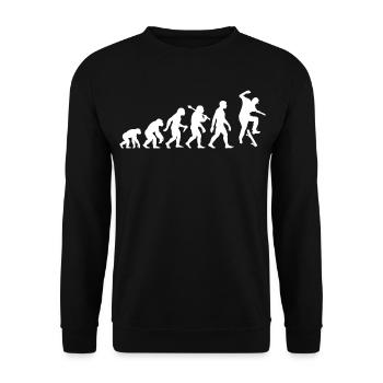Skateboard Evolution Men's and Boys' Skatboarder - Unisex Sweatshirt - black - Front - Alina (178cm) & Michal (187cm)