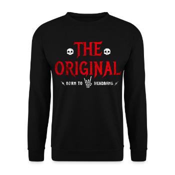 Metalhead Vater und Sohn – Das Original - Unisex Pullover - Schwarz - Vorne - Alina (178cm) & Michal (187cm)