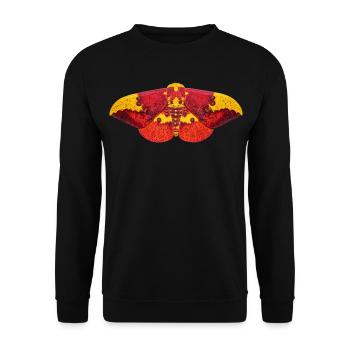 Imperial Moth Eacles imperialis - Sweat-shirt Unisexe - noir - Devant - Alina (178cm) & Michal (187cm)