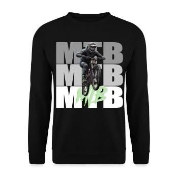 MTB - Unisex Sweatshirt - black - Front - Alina (178cm) & Michal (187cm)