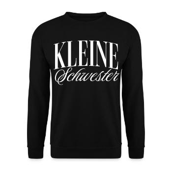 Kleine Schwester - Unisex Pullover - Schwarz - Vorne - Alina (178cm) & Michal (187cm)