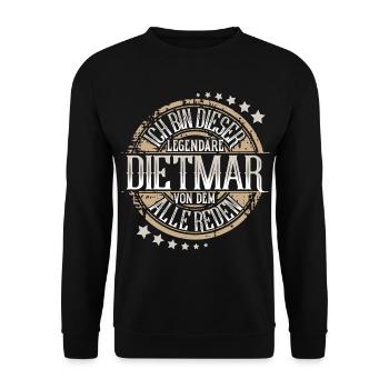 Dietmar - Unisex Pullover - Schwarz - Vorne - Alina (178cm) & Michal (187cm)