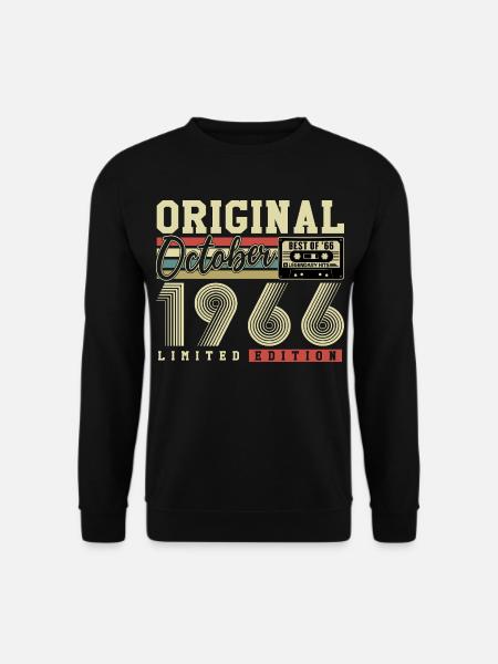 Original Oktober 1966 – 60. Geburtstag Retro - Unisex Pullover - Schwarz