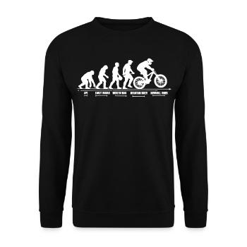 Cadeau VTT Evolution pour VTT en descente - Sweat-shirt Unisexe - noir - Devant - Alina (178cm) & Michal (187cm)