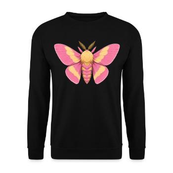 Rosy Maple Moth Dryocampa rubicunda Cartoon - Unisex Sweatshirt - black - Front - Alina (178cm) & Michal (187cm)