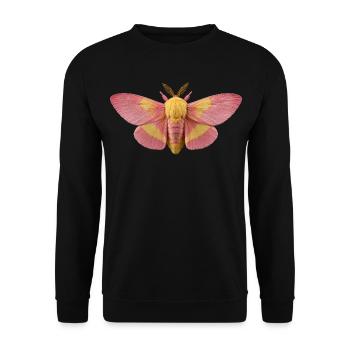 Rosy Ahornmotte Dryocampa rubicunda - Unisex Pullover - Schwarz - Vorne - Alina (178cm) & Michal (187cm)