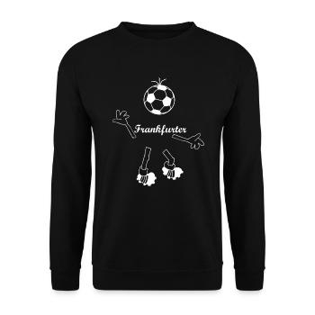 Frankenfurter Fußballdoodle - Unisex Pullover - Schwarz - Vorne - Alina (178cm) & Michal (187cm)
