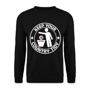 No garbage for communism - Unisex Sweatshirt - black - Front - Alina (178cm) & Michal (187cm)
