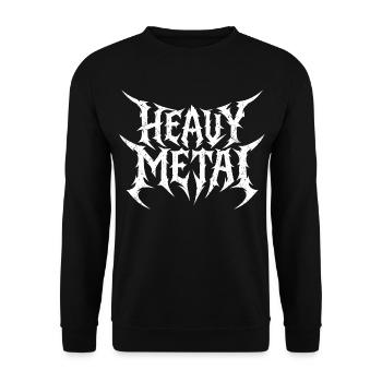 Heavy Metal Lettering - Unisex Sweatshirt - black - Front - Alina (178cm) & Michal (187cm)