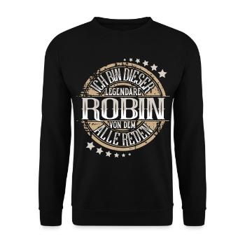 Robin - Unisex Pullover - Schwarz - Vorne - Alina (178cm) & Michal (187cm)