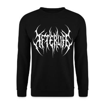 Aggressive Beyond Thorns Metal Lettering - Unisex Sweatshirt - black - Front - Alina (178cm) & Michal (187cm)