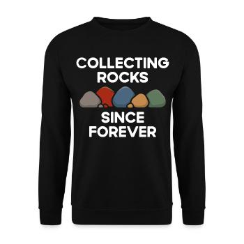 Collecte de pierres en géologie Chasse au trésor éternelle - Sweat-shirt Unisexe - noir - Devant - Alina (178cm) & Michal (187cm)