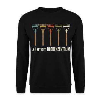 Leiter Vom Rechenzentrum Gartenarbeit Gärtner - Unisex Pullover - Schwarz - Vorne - Alina (178cm) & Michal (187cm)