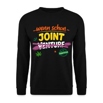 Joint pur - ohne Venture - Unisex Pullover - Schwarz - Vorne - Alina (178cm) & Michal (187cm)