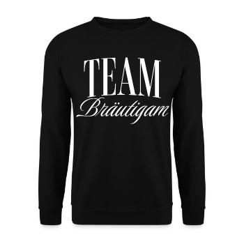 Team Bräutigam - Unisex Pullover - Schwarz - Vorne - Alina (178cm) & Michal (187cm)