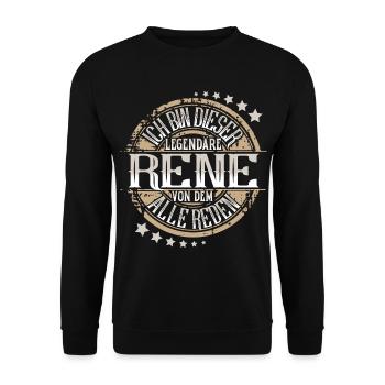Rene - Unisex Pullover - Schwarz - Vorne - Alina (178cm) & Michal (187cm)