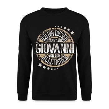 Giovanni - Unisex Pullover - Schwarz - Vorne - Alina (178cm) & Michal (187cm)