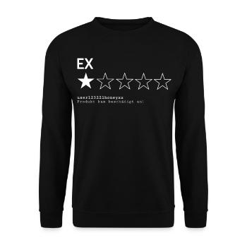 Bewertung Ex - Unisex Pullover - Schwarz - Vorne - Alina (178cm) & Michal (187cm)