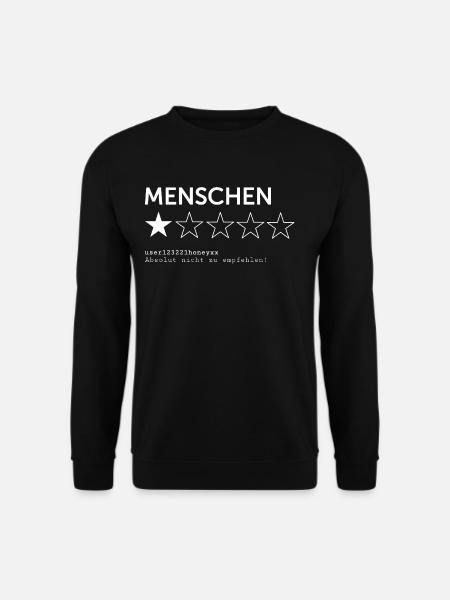 Bewertung Menschen  - Unisex Pullover - Schwarz