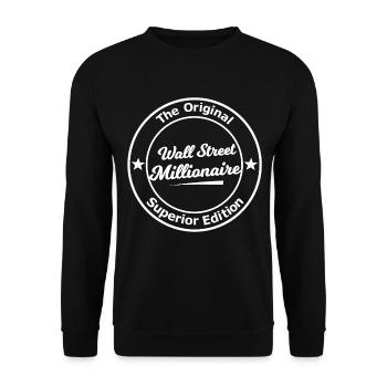 Original Wall Street Millionaire Superior Edition - Unisex Pullover - Schwarz - Vorne - Alina (178cm) & Michal (187cm)