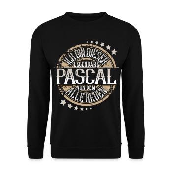 Pascal - Unisex Pullover - Schwarz - Vorne - Alina (178cm) & Michal (187cm)
