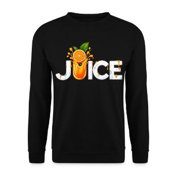 Colorful Juice Orange Fruit Drink Tshirt Summer  - Unisex Pullover - Schwarz - Vorne - Alina (178cm) & Michal (187cm)