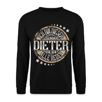 Dieter - Unisex Pullover - Schwarz - Vorne - Alina (178cm) & Michal (187cm)