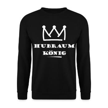 Hubraum König Krone Design - Unisex Pullover - Schwarz - Vorne - Alina (178cm) & Michal (187cm)
