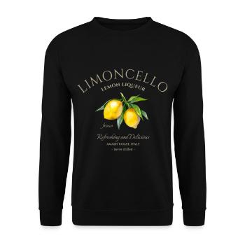 Limoncello – Amalfiküste - Unisex Pullover - Schwarz - Vorne - Alina (178cm) & Michal (187cm)
