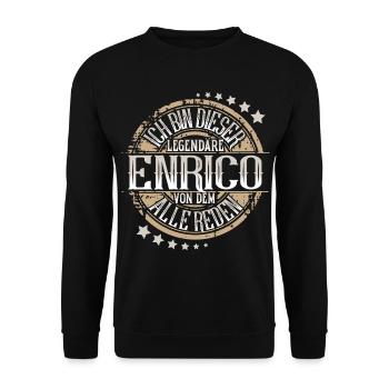 Enrico - Unisex Pullover - Schwarz - Vorne - Alina (178cm) & Michal (187cm)