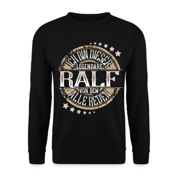 Ralf - Unisex Pullover - Schwarz - Vorne - Alina (178cm) & Michal (187cm)