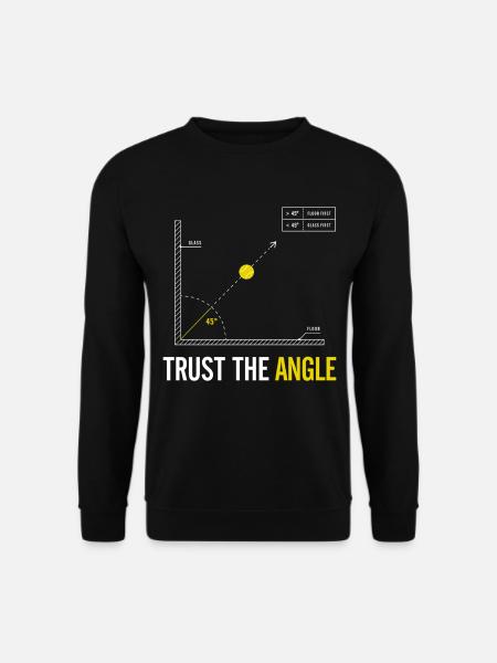 Trust the Angle Padel Tennis - Weiß - Unisex Pullover - Schwarz