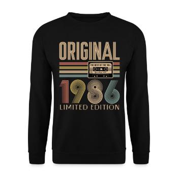 40. Geburtstag, 40 Jahre - Unisex Pullover - Schwarz - Vorne - Alina (178cm) & Michal (187cm)