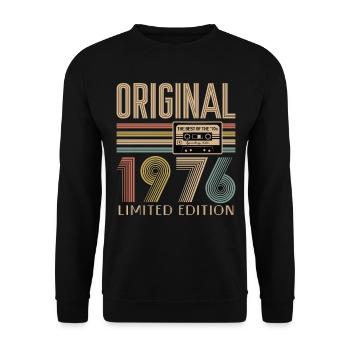 50. Geburtstag, 50 Jahre - Unisex Pullover - Schwarz - Vorne - Alina (178cm) & Michal (187cm)