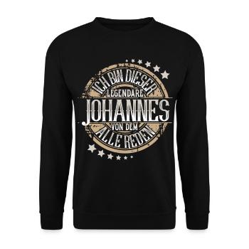 Johannes - Unisex Pullover - Schwarz - Vorne - Alina (178cm) & Michal (187cm)