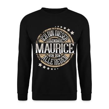 Maurice - Unisex Pullover - Schwarz - Vorne - Alina (178cm) & Michal (187cm)