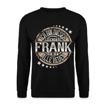 Frank - Unisex Pullover - Schwarz - Vorne - Alina (178cm) & Michal (187cm)