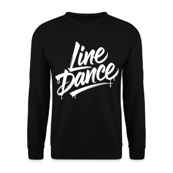 Line Dance Graffiti Motiv - Unisex Pullover - Schwarz - Vorne - Alina (178cm) & Michal (187cm)