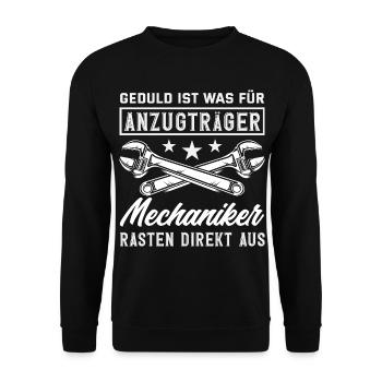 Anlagenmechaniker SHK Sanitär Heizung Handwerk - Unisex Pullover - Schwarz - Vorne - Alina (178cm) & Michal (187cm)