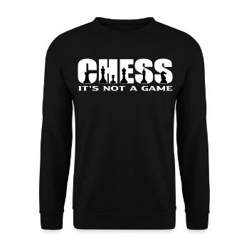 Chess  - Unisex Pullover - Schwarz - Vorne - Alina (178cm) & Michal (187cm)