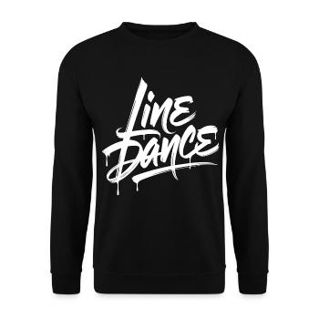 Line Dance Graffiti - Unisex Pullover - Schwarz - Vorne - Alina (178cm) & Michal (187cm)