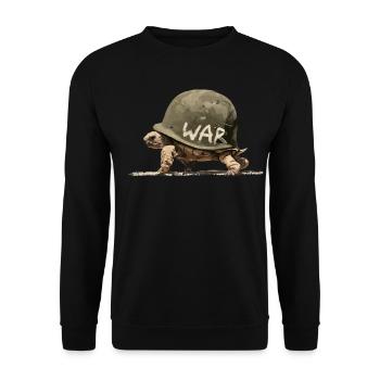 War Schildkräte - Unisex Pullover - Schwarz - Vorne - Alina (178cm) & Michal (187cm)
