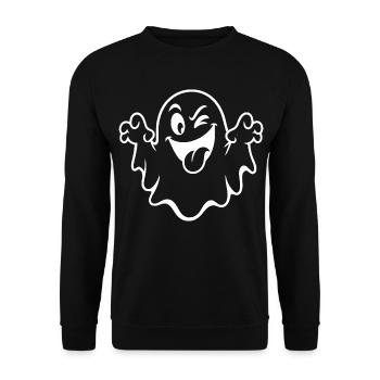 Lustiger Geist - Unisex Pullover - Schwarz - Vorne - Alina (178cm) & Michal (187cm)