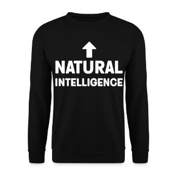 Natural Intelligence funny artificial intelligence - Unisex Pullover - Schwarz - Vorne - Alina (178cm) & Michal (187cm)